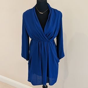 Cobalt blue dress with pockets
